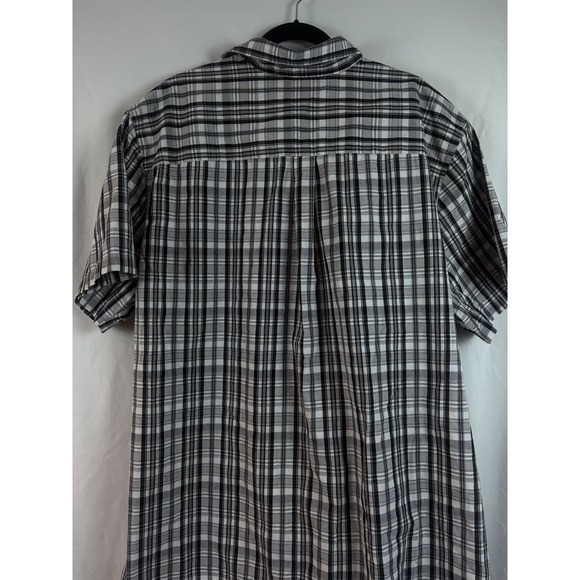 KingSize Mens 3XL Big Plaid Short Sleeve Button Down Shirt Lot of 3 Multicolor - Picture 14 of 16